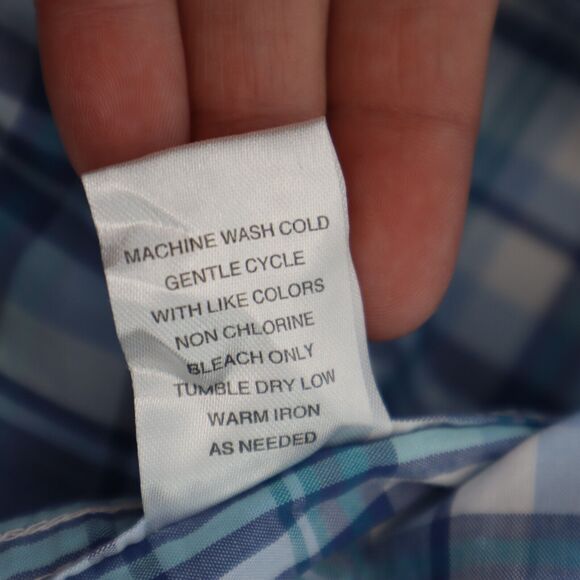 Johnnie- O Shirt Mens S Check Hangin Out Long Sleeve Button Up Surfing - Picture 9 of 16